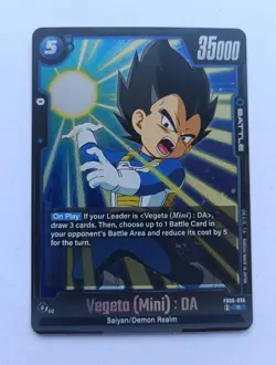 DBS Dragon Ball Fusion World FB06-036 Vegeta Mini DA RARE Trading Card - Image 1
