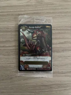 World of Warcraft WOW TCG SAVAGE RAPTOR Unscratched Loot Card - Image 1
