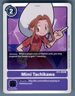 Mimi Tachikawa Special Release Booster 1.5 BT3-096 Digimon Light Play Card Foil - Image 1
