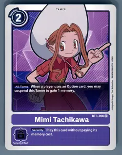 Mimi Tachikawa Special Release Booster 1.5 BT3-096 Digimon Light Play Card Foil - Image 3