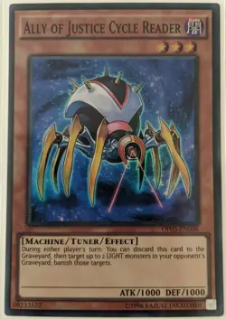 YuGiOh Ally of Justice Cycle Reader Super Rare OP03-EN006 - Image 1