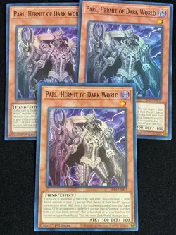 YUGIOH PARL, HERMIT OF DARK WORLD SR13-EN003 1ST SUPER X3 (NM) - Image 1