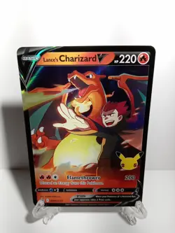 Pokemon Card Lance’s Charizard V SWSH133 Celebrations Black Star Promo - Pk4 - Image 1