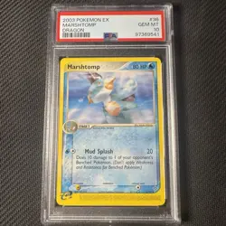 PSA 10 Marshtomp 36/97 EX Dragon 2003 Pokemon MINT - Image 1