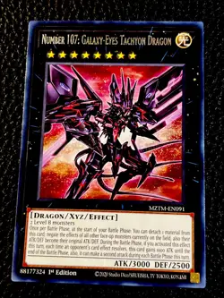 Number 107: Galaxy-Eyes Tachyon Dragon MZTM-EN091 Yugioh 1st (New) Rare - Image 1