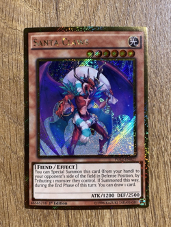 Santa Claws | PGL2-EN021 | Gold Secret Rare | 1st Edition | YuGiOh Card | Mint - Image 2