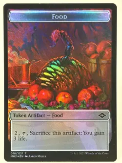 Food - Golem Token NM/M* FOIL Modern Horizons 2 ENGLISH 018/021 mtg -UnltdCards - Image 1