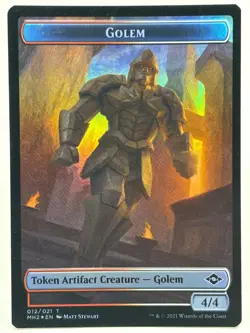 Food - Golem Token NM/M* FOIL Modern Horizons 2 ENGLISH 018/021 mtg -UnltdCards - Image 2