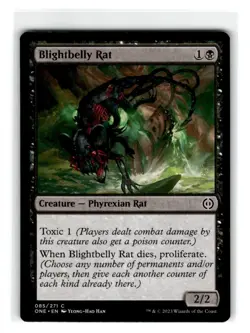 MTG Magic The Gathering Blightbelly Rat Common Lightly Played - Image 1