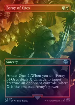 Foray of Orcs - Borderless Scene (Foil) (LTR) The Lord of the Rings - MTG - NM - Image 1