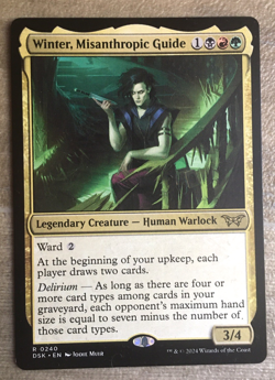 MAGIC THE GATHERING WINTER MISANTHROPIC GUIDE CARD DUSKMOURN SERIES MTG RARE AUS - Image 1