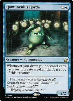 MTG - Homunculus Horde - Near Mint Rare. FDN Set. 0041. - Image 1