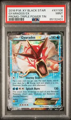 Pokemon - Black Star PROMO Triple Power Tin - Gyarados EX XY106 - MINT PSA 9 - Image 2