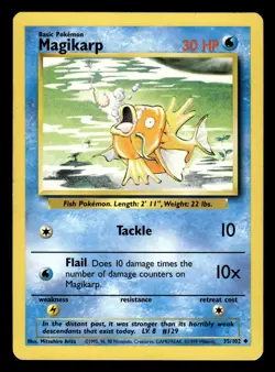 Magikarp 35/102 Uncommon Base Set Pokemon Card - 2 - Image 1