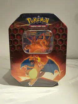 Sun & Moon Hidden Fates Tin Charizard GX CARD POKEMON - FACTORY SEALED BRAND NEW - Image 1