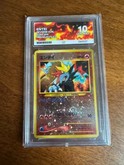 Pokemon 2000 Neo Premium File 2 Promo Entei 244 Reverse Holo Foil ACE 10 - Image 1