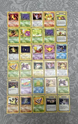 Vintage Pokemon Cards Team Rocket 1999 WOTC Bundle Job Lot X30 - Excellent - Image 1