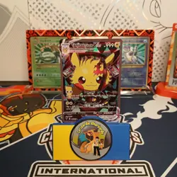 Tanjirou Pikachu | Radiant Cosplay Pikachu Pokemon Cards | #9 | Read Description - Image 1