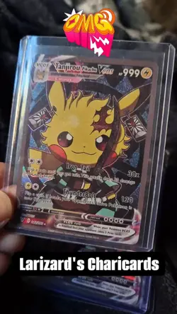 Tanjirou Pikachu | Radiant Cosplay Pikachu Pokemon Cards | #9 | Read Description - Image 3