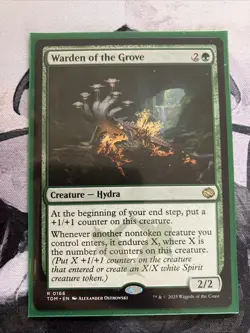 MTG Warden Of The Grove Tarkir Dragonstorm Rare NM - Image 1