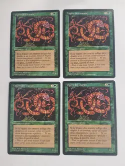 MTG Playset 4x Marsh Viper (French Renaissance (BB)/Green/C) - BGM - Image 1