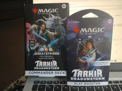 MAGIC GATHERING JESKAI STRIKER TARKIR DRAGONSTORM COMMANDER DECK & PLAY booster - Image 1