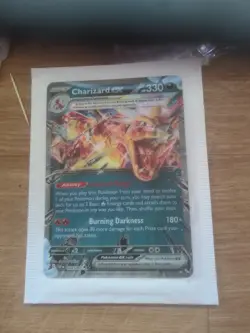 Oversize Charizard Ex Pokemon Card 054/091 196 black star promo Lenticular Card - Image 1