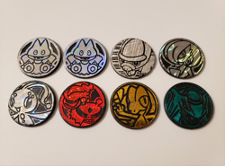 Lot of 8x (8) Official Pokemon TCG Coins - Image 1