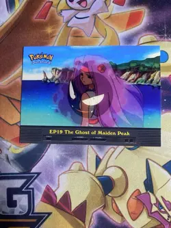 EP19 The Ghost of Maiden Peak - NON-HOLO Pokemon TV Topps Blue LOGO - NM - Image 1