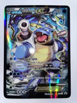 Pokemon TCG Blastoise EX XY122 Full Art XY Black Star Promo - Normal Size - Image 2