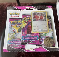 Pokemon TCG Fusion Strike 3 / Triple Pack Sealed Blister with Eevee Promo Card - Image 1