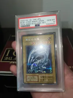 Yu-Gi-Oh! TCG Blue Eyes White Dragon Japanese 25th Kaiba PSA 10 - Image 1