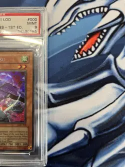 YuGiOh 2003 Yata-Garasu LOD-000 1st Edition PSA 9 Secret Rare Heavy Foilbleed - Image 3
