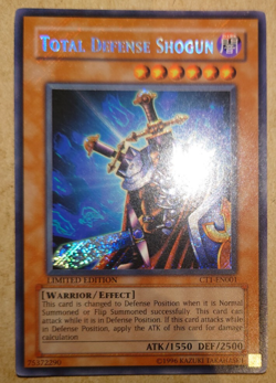 YUGIOH TOTAL DEFENSE SHOGUN SECRET RARE CT1-EN001 LIMITED EDITION - Image 1