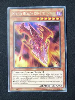 Meteor Dragon Red-Eyes Impact INOV Rare - Yugioh Card #8AN - Image 1