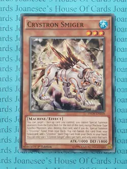 INOV-EN018 Crystron Smiger Yu-Gi-Oh Card 1st Edition New - Image 1