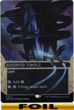 1x - Deserted Temple - FOIL BORDERLESS #11- EOS Stellar Sights - NM MTG - Image 1
