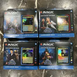 Set of 4 - 1 of Each - Doctor Who Commander Decks MTG - Image 1