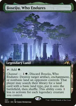 MTG - Boseiju, Who Endures - Kamigawa: Neon Dynasty - #501 - Extended Art - Image 1
