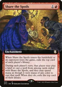 MTG Share the Spoils Extended Art ** Forgotten Realms Commander ** English (NM) - Image 1
