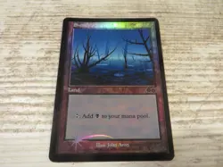 FOIL Swamp - SUPER RARE Urza's Saga Promo - NM/EX - English - TOP OOP MTG - Image 1