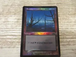 FOIL Swamp - SUPER RARE Urza's Saga Promo - NM/EX - English - TOP OOP MTG - Image 2