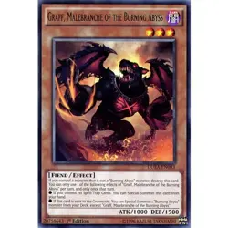 Graff, Malebranche of the Burning Abyss Yu-Gi-Oh! DUEA-EN083 1st Rare - Image 1