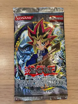 YuGiOh Metal Raiders Predadores Metalicos 1st Ed Portuguese Sealed Pack Yu-Gi-Oh - Image 1