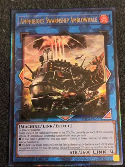 Amphibious Swarmship Amblowhale RA04-EN077 Prismatic Ultimate Rare 1st Ed Yugioh - Image 1