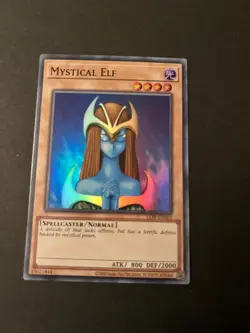 LOB-EN062 Mystical Elf Super Rare Unlimited Edition Yugioh Card TCG - Image 2