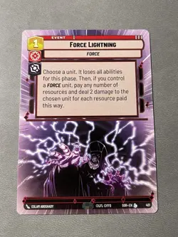 Star Wars Unlimited Force Lightning (Hyperspace) Near Mint Normal - Image 1