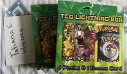 Pokemon TCG Lightning Box- Total 8 Packs, 2 Cards LOT OF 2 BOXES! - Image 1