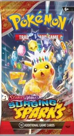 Pokemon Surging Sparks Booster Pack - 10 Cards / Pack - Random Art - SEALED - Image 1