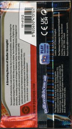 Pokemon Surging Sparks Booster Pack - 10 Cards / Pack - Random Art - SEALED - Image 2